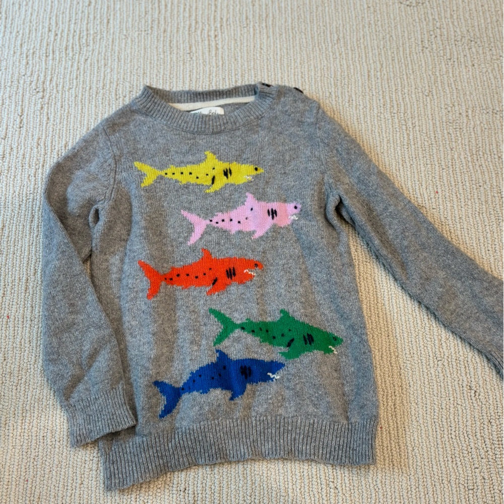 Mini Boden boys shark sweater